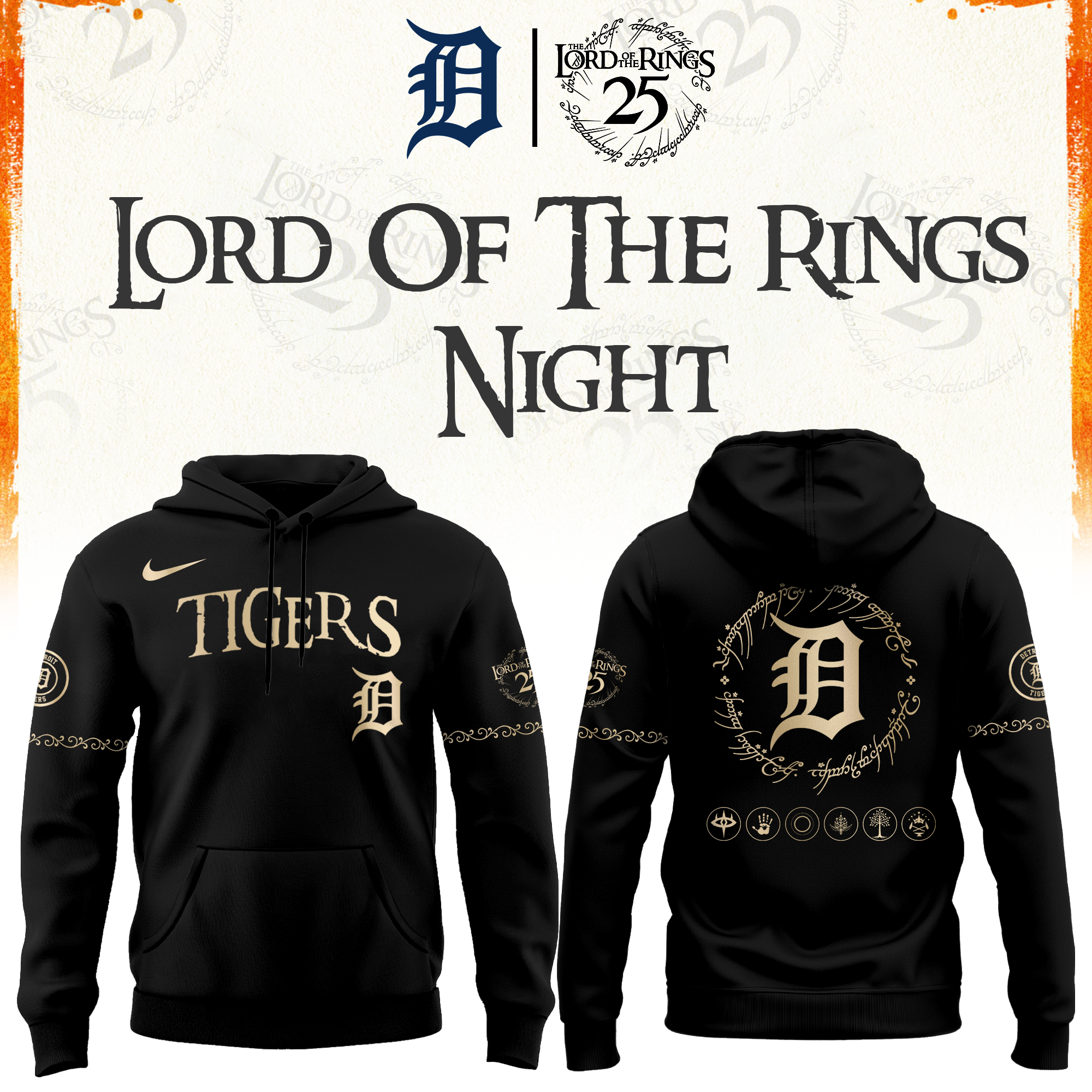 Detroit Tigers The Lord of The Rings Limited Edition Hoodie| Cap | Jogger