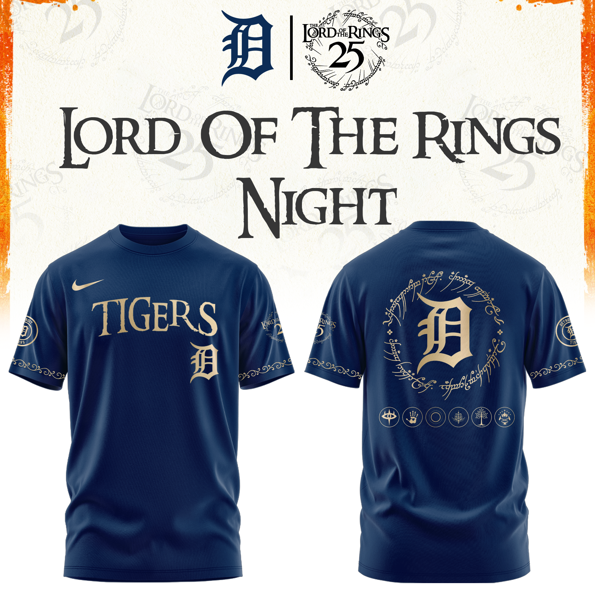 Detroit Tigers The Lord of The Rings Limited Edition Tshirt | Cap | Jogger