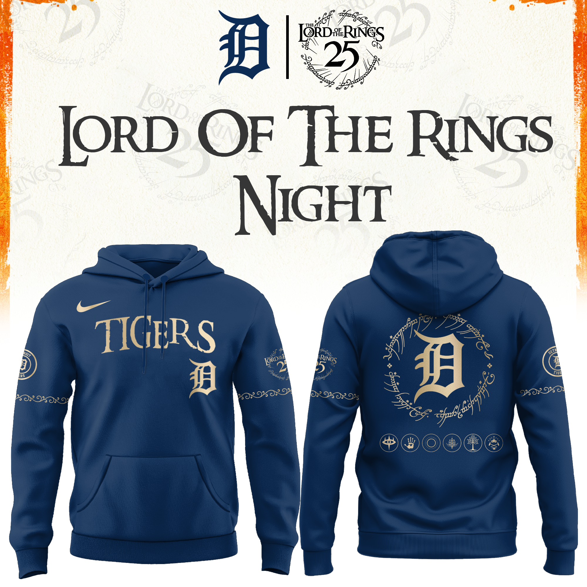 Detroit Tigers The Lord of The Rings Limited Edition Hoodie| Cap | Jogger