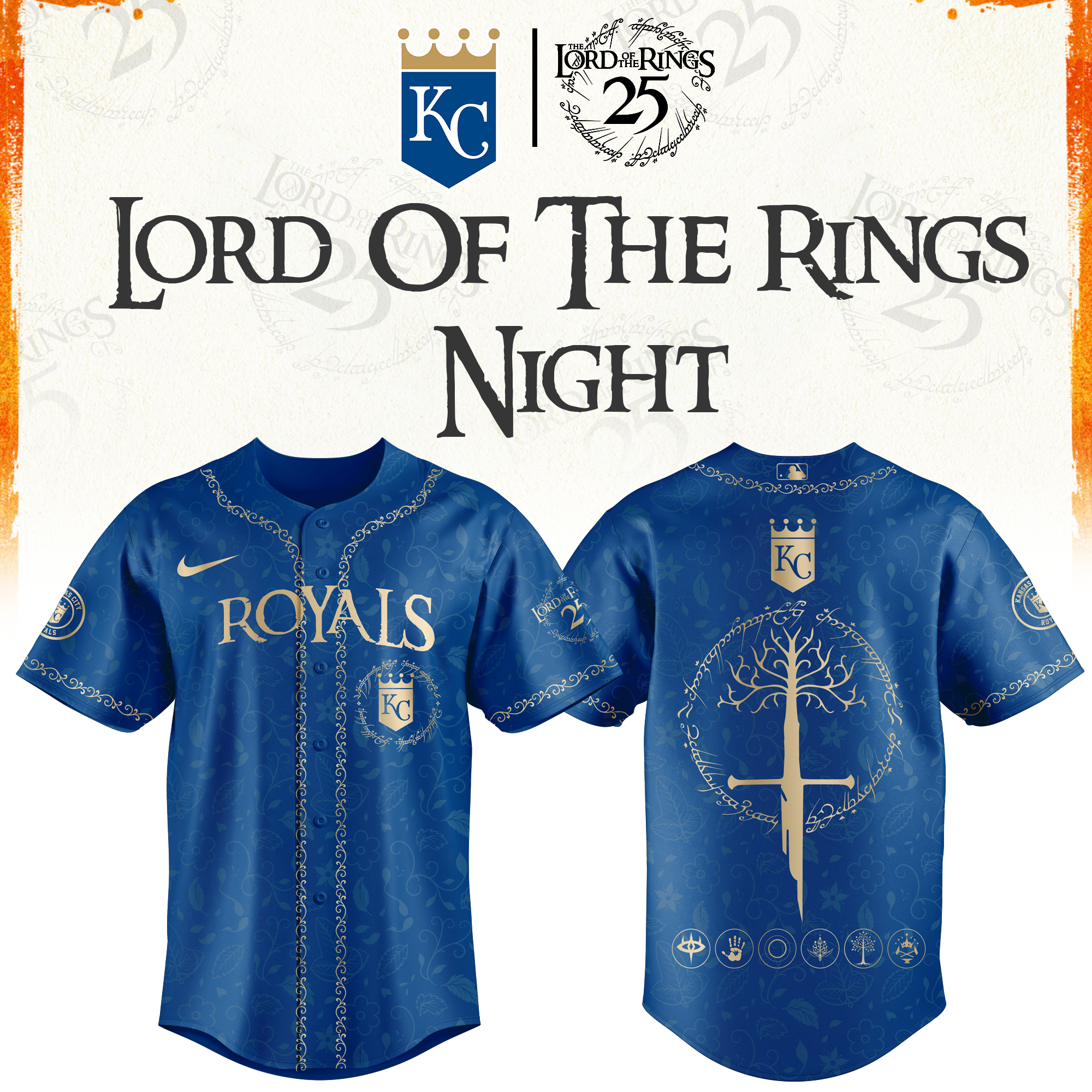 Kansas City Royals The Lord of The Rings Limited Edition Jersey| Cap | Jogger V2