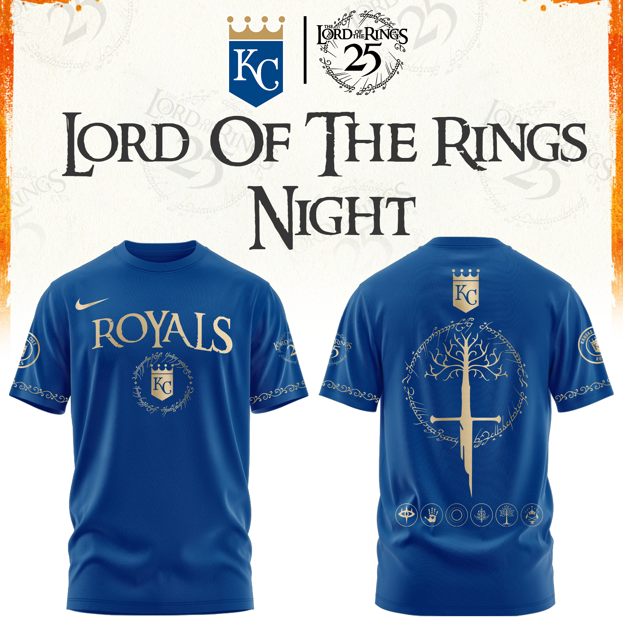 Kansas City Royals The Lord of The Rings Limited Edition Tshirt | Cap | Jogger V2