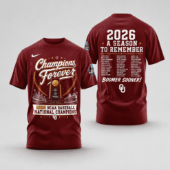 Oklahoma Sooners Baseball 2026 National Champions Exclusive T-shirt | V2