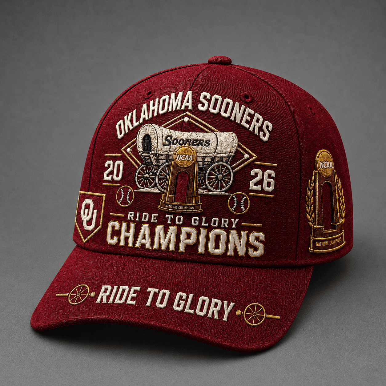 Oklahoma Sooners Baseball 2026 National Champions Exclusive Baseball Cap | V2