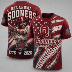 Oklahoma Sooners Baseball 250 Years Of Freedom Exclusive T-shirt