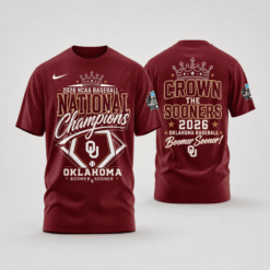 Oklahoma Sooners Baseball 2026 National Champions Exclusive T-shirt | V4