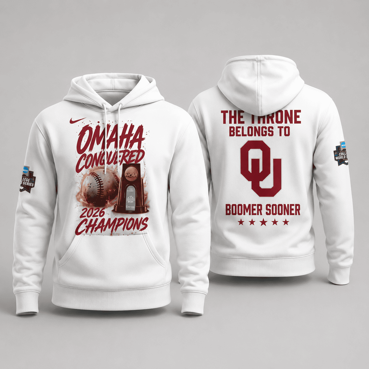Oklahoma Sooners Baseball 2026 National Champions Exclusive Hoodie | V4