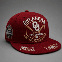 Oklahoma Sooners Baseball 2026 National Champions Exclusive Baseball Snapback Cap | V2