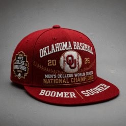 Oklahoma Sooners Baseball 2026 National Champions Exclusive Baseball Snapback Cap | V4