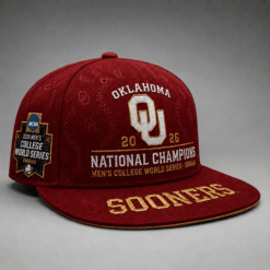 Oklahoma Sooners Baseball 2026 National Champions Exclusive Baseball Snapback Cap | V5