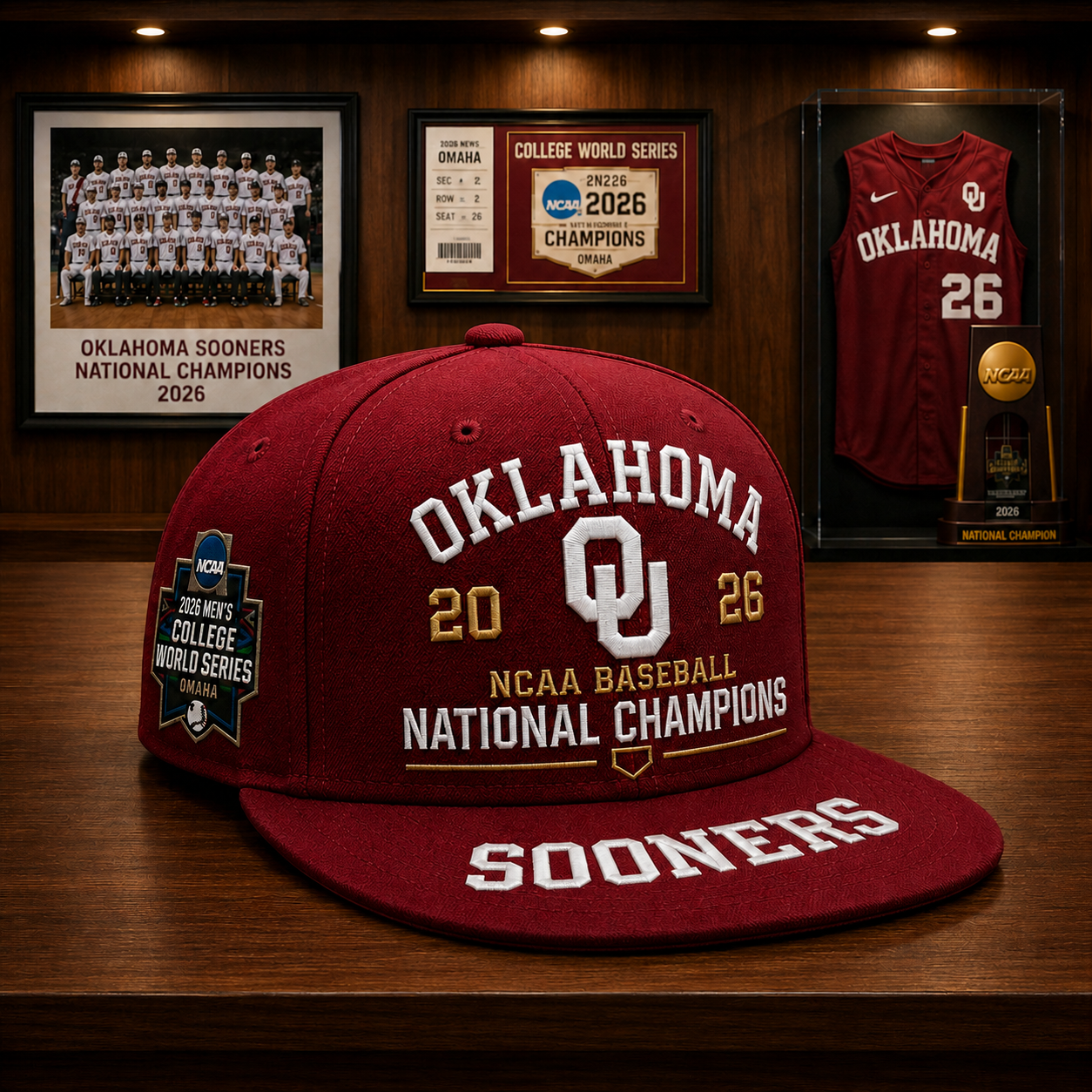 Oklahoma Sooners 2026 NCAA Baseball National Champions | Cap V2
