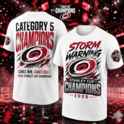 Alternative view of Carolina Hurricanes 2026 Stanley Cup Caniacs Forever | T-shirt