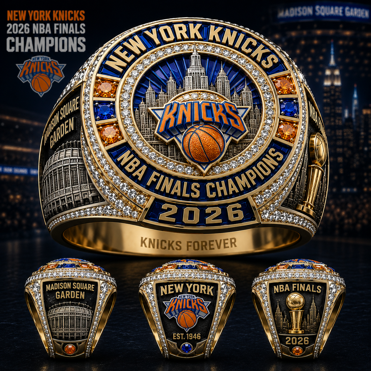 New York Knicks 2026 NBA Finals Champions | Collector Ring A