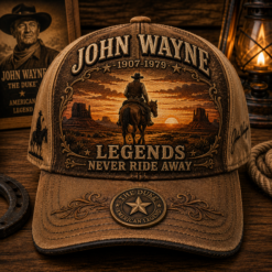 John Wayne Legends Never Ride Away | Premium Tribute Cap