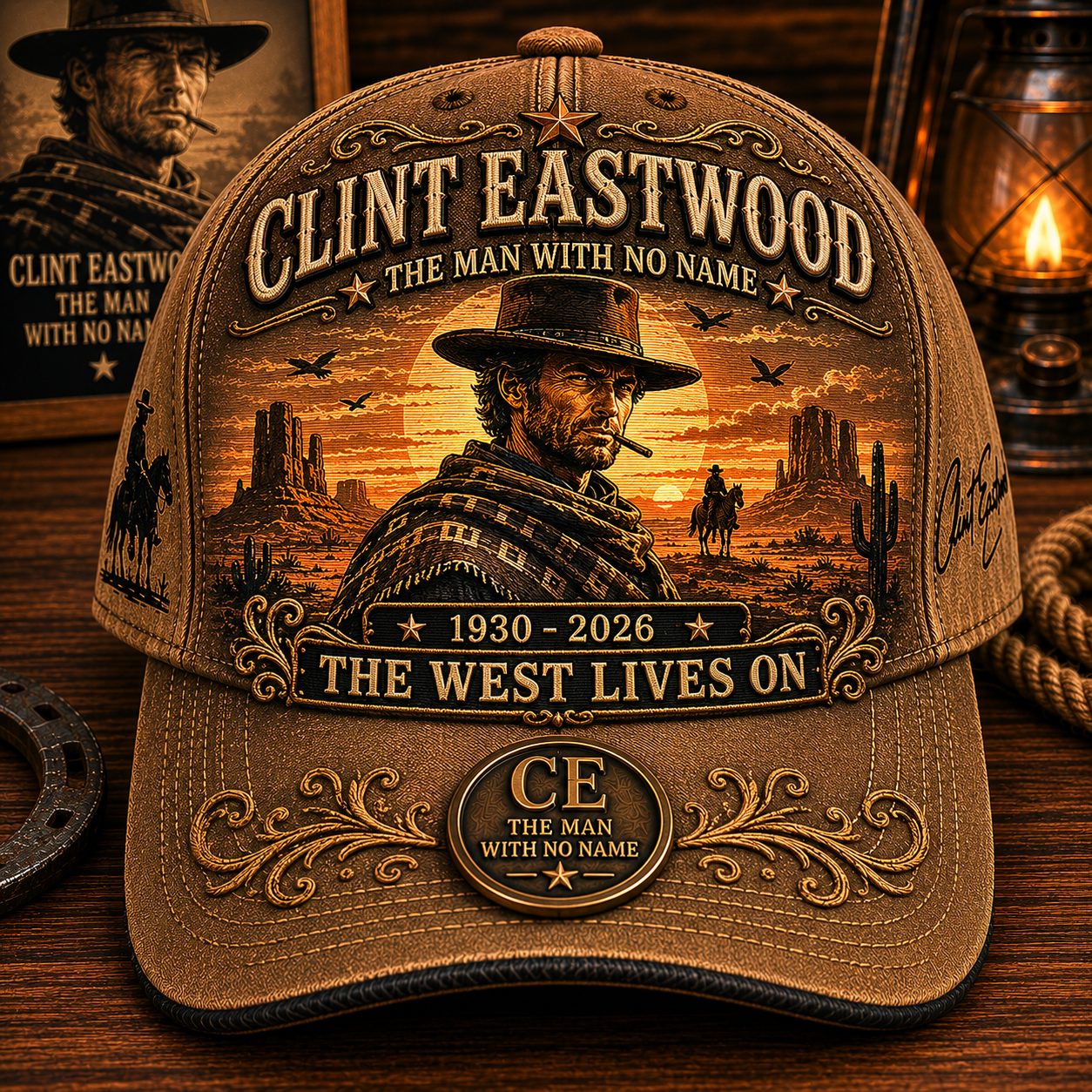 Clint Eastwood The Man With No Name | Premium Memorial Cap
