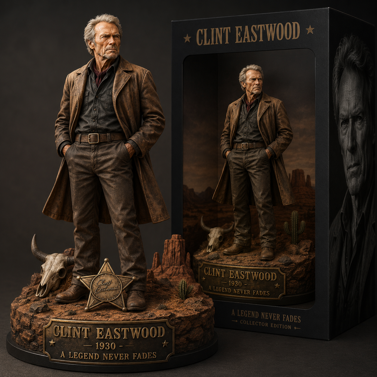 The Last Cowboy Clint Eastwood Last Of The True Cowboys | Collector Figurine