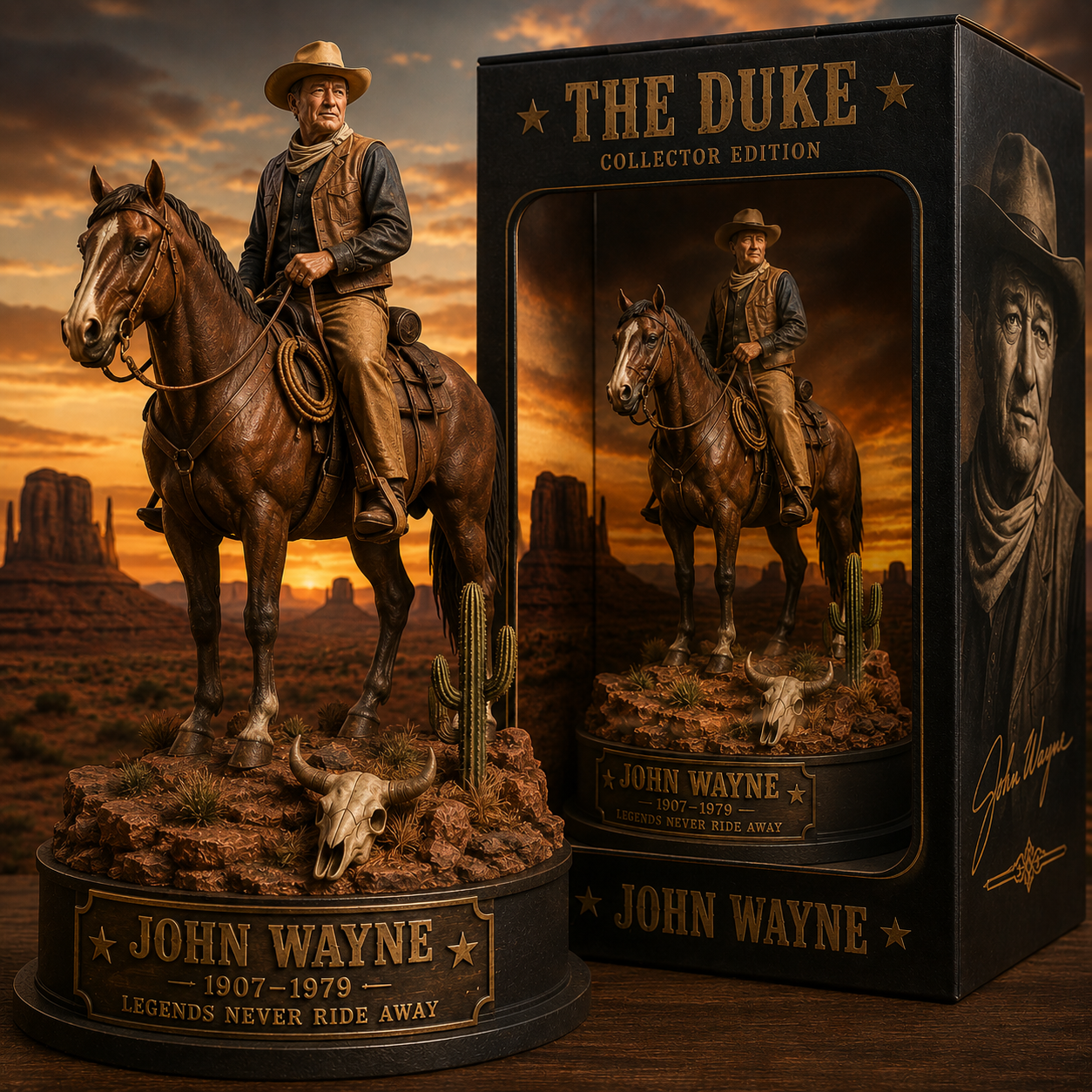 Legends Never Ride Away John Wayne Legends Never Ride Away | Collector Figurine