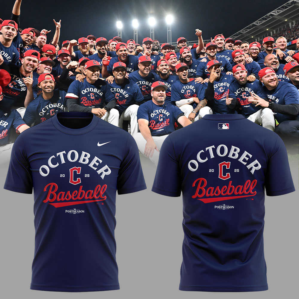 Cleveland Guardians 2025 MLB Postseason Locker Room Combo Shirt | Jogger | Cap V2
