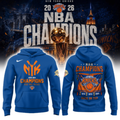 .New York Knicks 2026 NBA Finals Champions Limited Edition Blue Hoodie v2