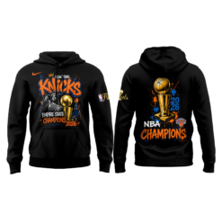 Alternative view of New York Knicks 2026 NBA Finals Champions Limited Edition Black Hoodie v2