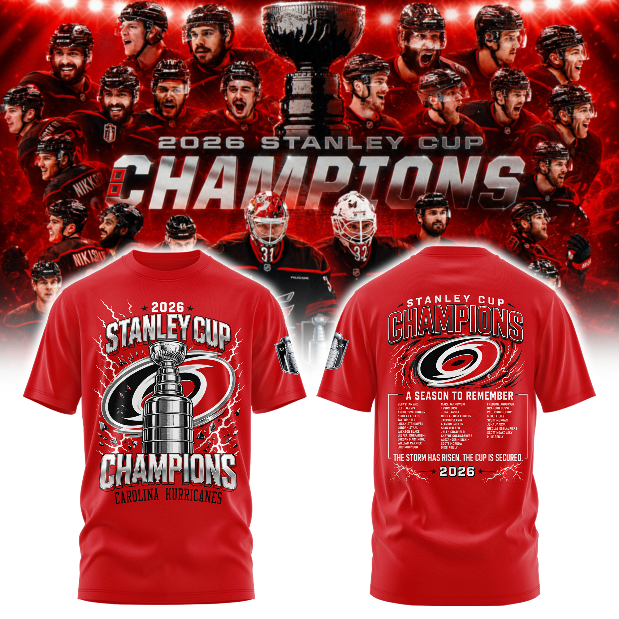 Carolina Hurricanes 2026 Stanley Cup Champions Limited Edition Tshirt v3