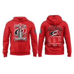 Alternative view of Carolina Hurricanes 2026 Stanley Cup Champions Limited Edition Hoodie v3