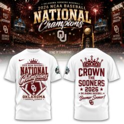 Oklahoma NCAA Basbeball Champions ’26 Limited Edition White Tshirt v3