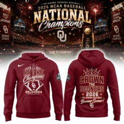 Oklahoma NCAA Basbeball Champions ’26 Limited Edition Red Hoodie v3