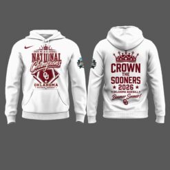 Alternative view of Oklahoma NCAA Basbeball Champions ’26 Limited Edition White Hoodie v3