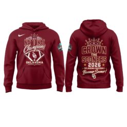 Alternative view of Oklahoma NCAA Basbeball Champions ’26 Limited Edition Red Hoodie v3