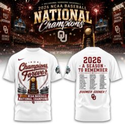 Oklahoma NCAA Basbeball Champions ’26 Limited Edition White Tshirt v2
