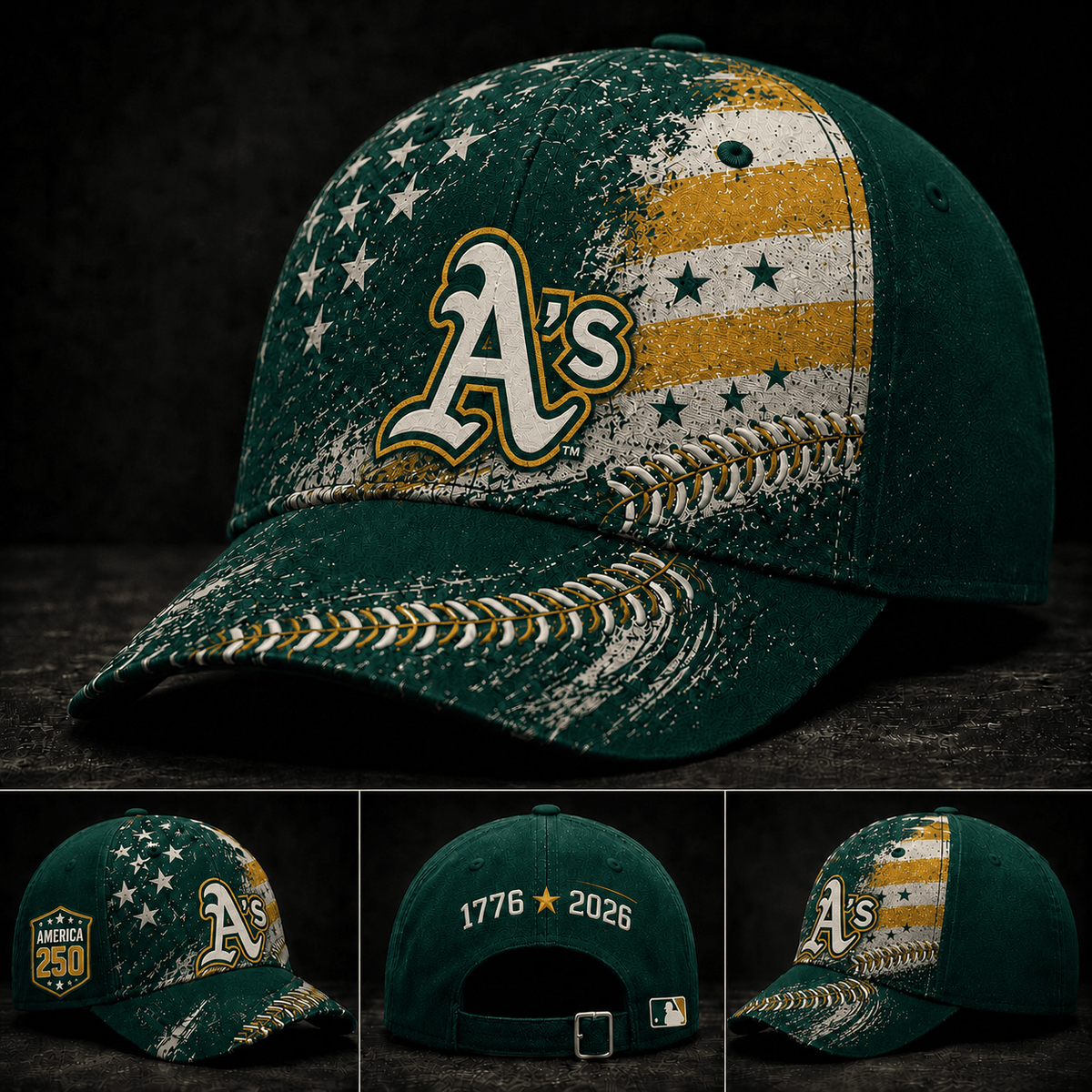 Oakland Athletics 250 Years Of Freedom Exclusive Baseball Cap