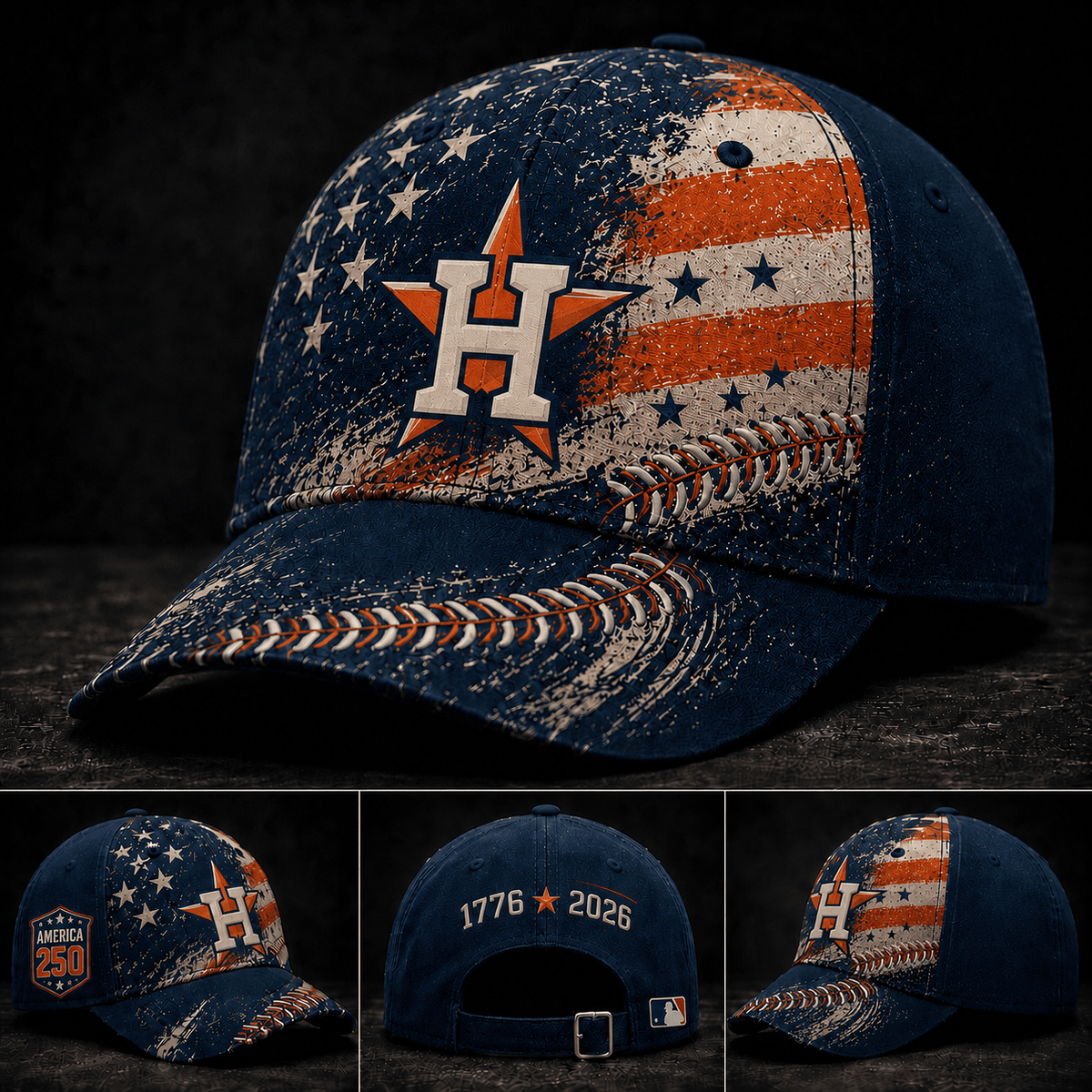 Houston Astros 250 Years Of Freedom Exclusive Baseball Cap