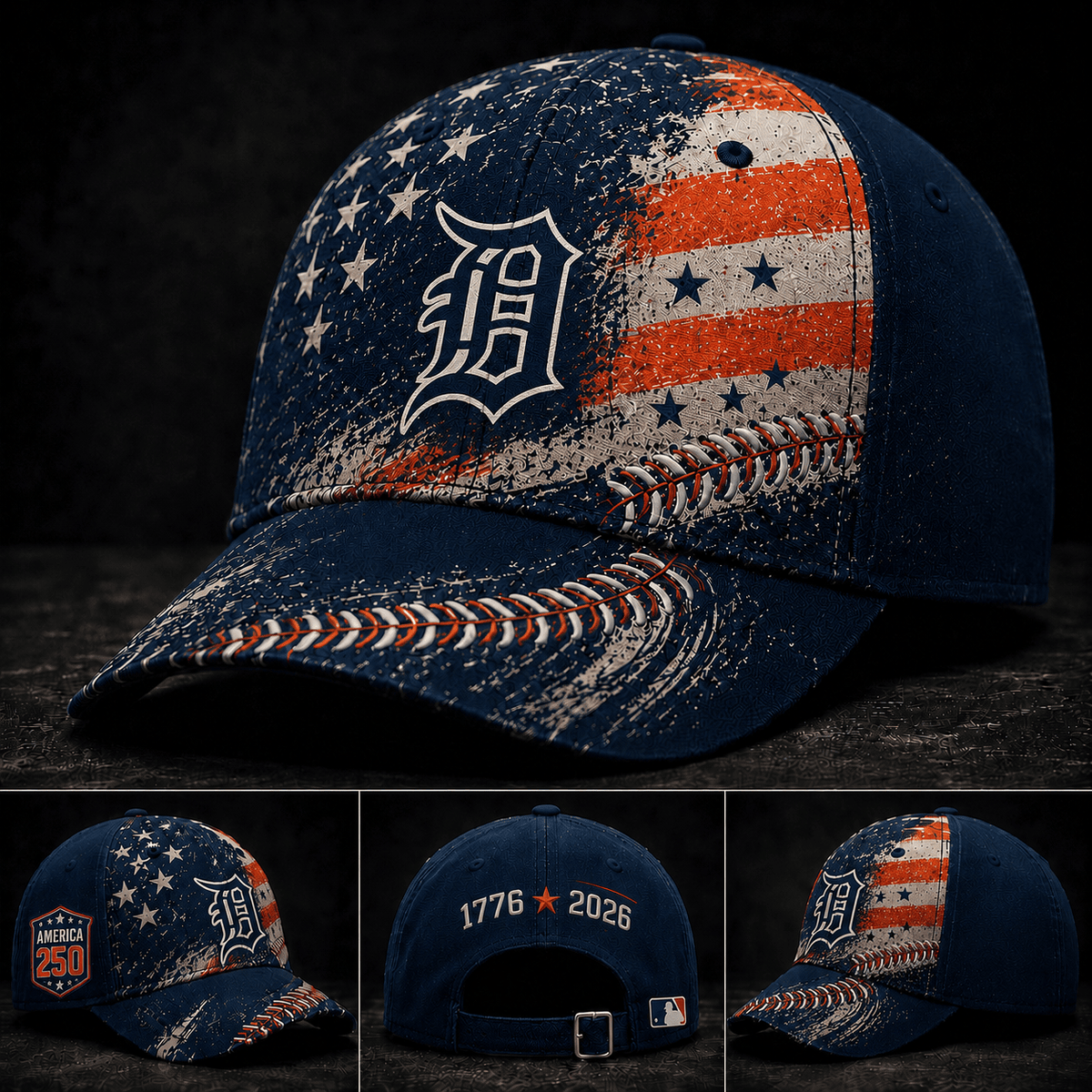 Detroit Tigers 250 Years Of Freedom Exclusive Baseball Cap