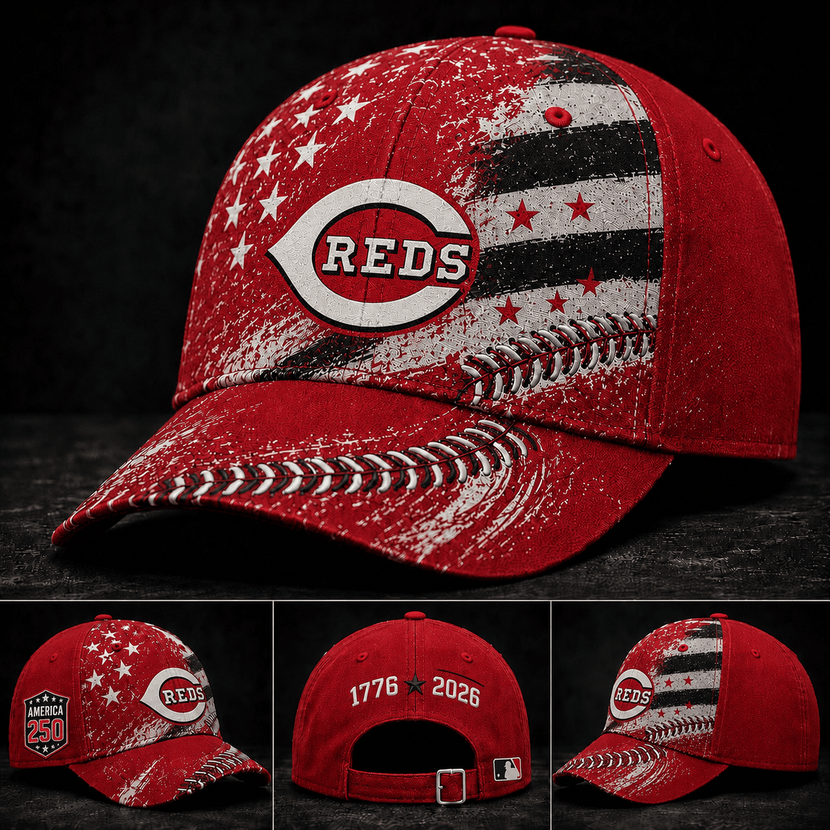 Cincinnati Reds 250 Years Of Freedom Exclusive Baseball Cap