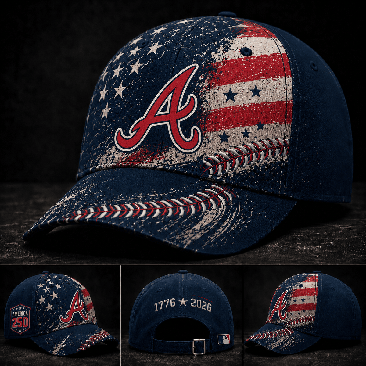Atlanta Braves 250 Years Of Freedom Exclusive Baseball Cap