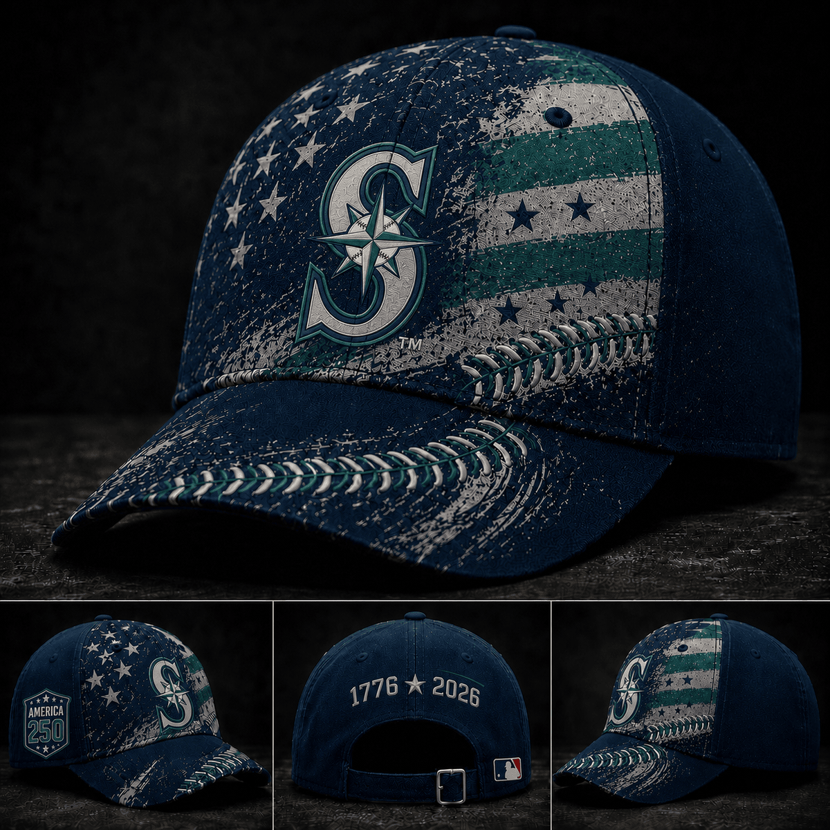 Seattle Mariners 250 Years Of Freedom Exclusive Baseball Cap