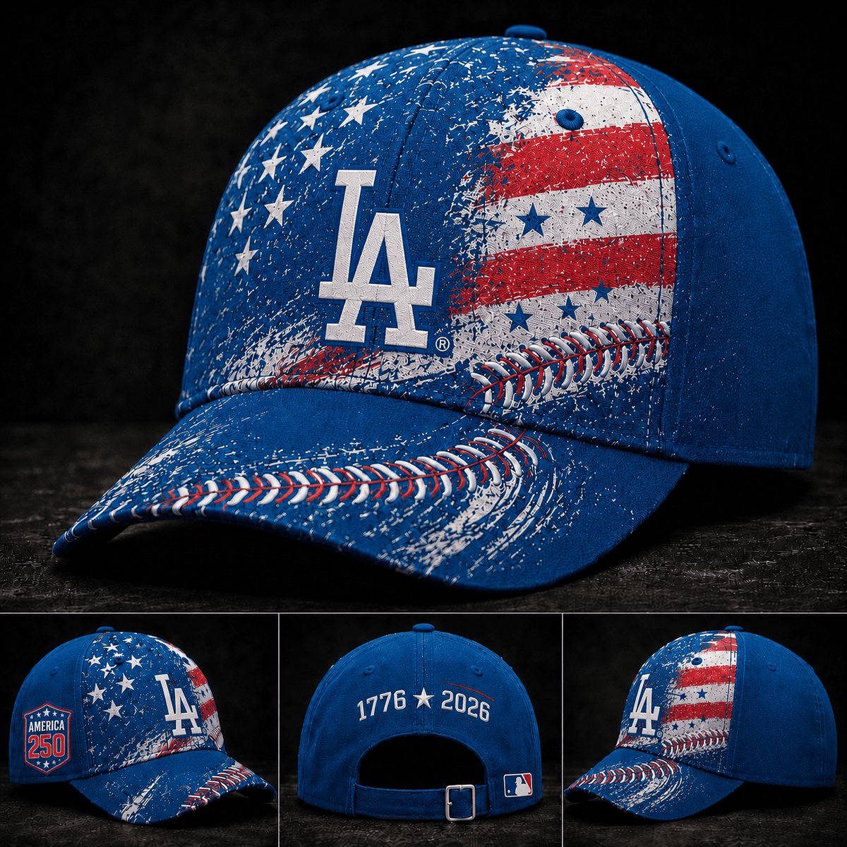 Los Angeles Dodgers 250 Years Of Freedom Exclusive Baseball Cap