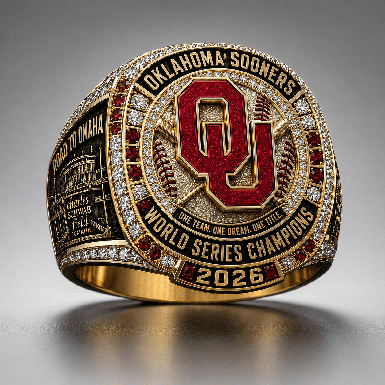 Oklahoma Sooners Baseball 2026 National Champions Exclusive Ring | V5