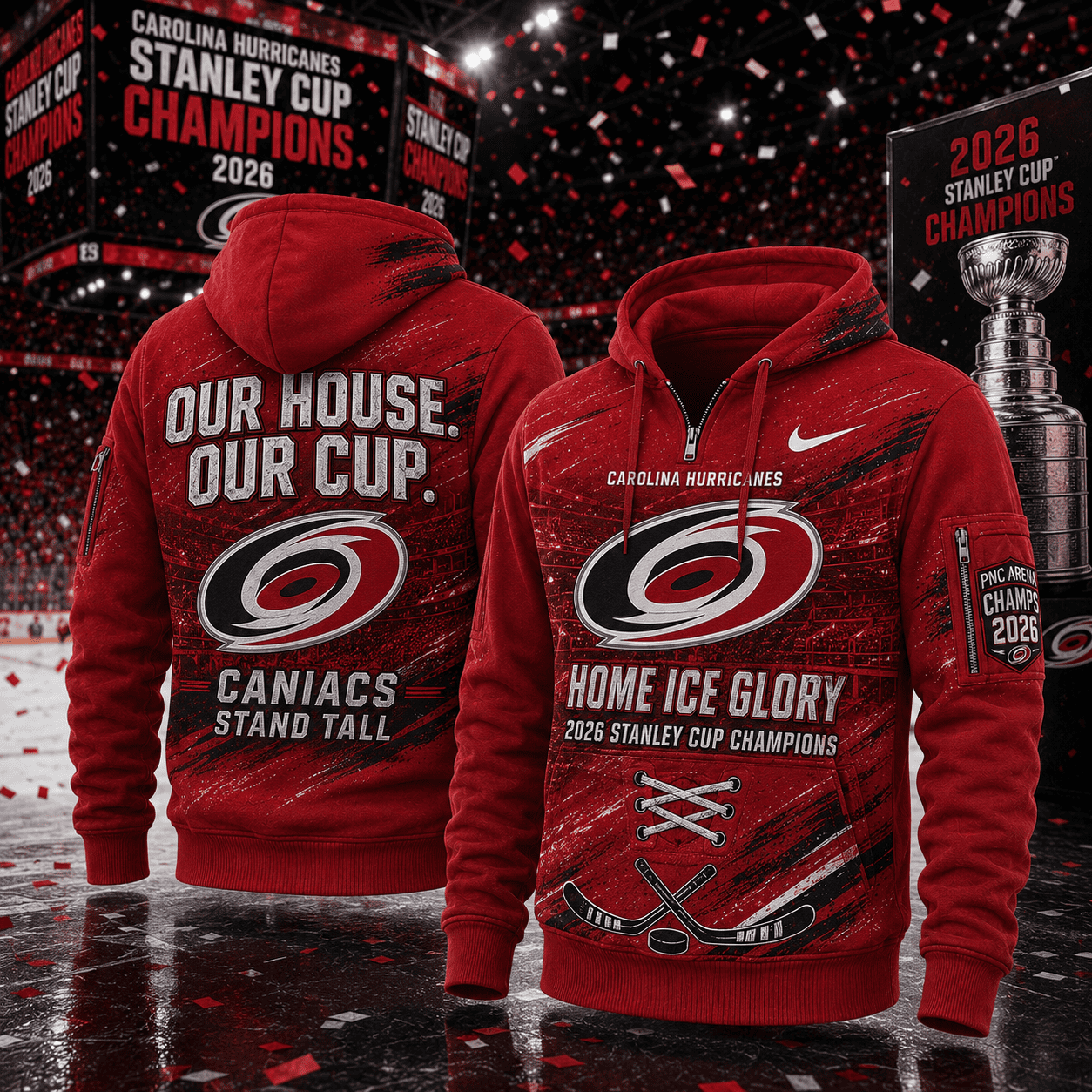 Carolina Hurricanes 2026 Stanley Cup Red Reign Champions | Hoodie