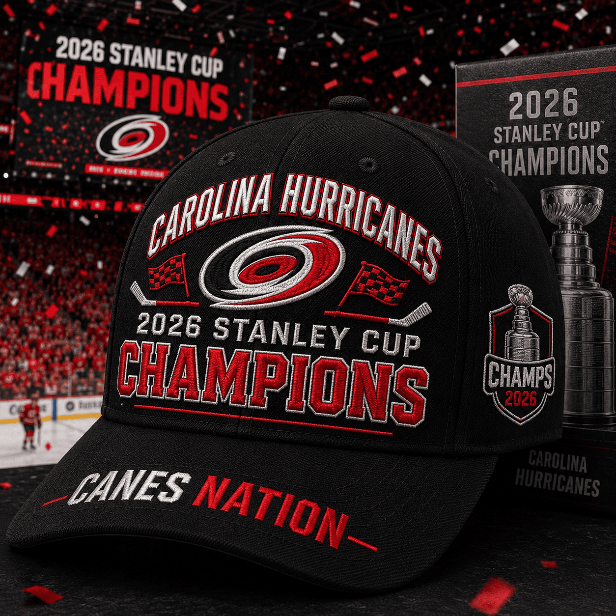 Carolina Hurricanes 2026 Stanley Cup Raise The Cup | Champions Cap