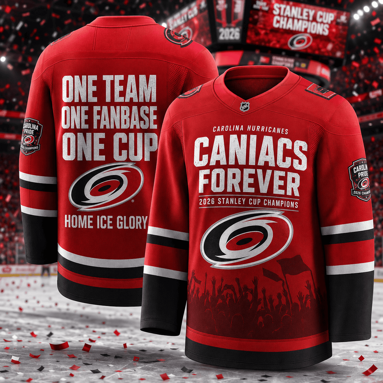 Carolina Hurricanes 2026 Stanley Cup Caniacs Forever | Hockey Jersey