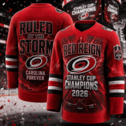 Carolina Hurricanes 2026 Stanley Cup Storm Warning Champions | Hockey Jersey
