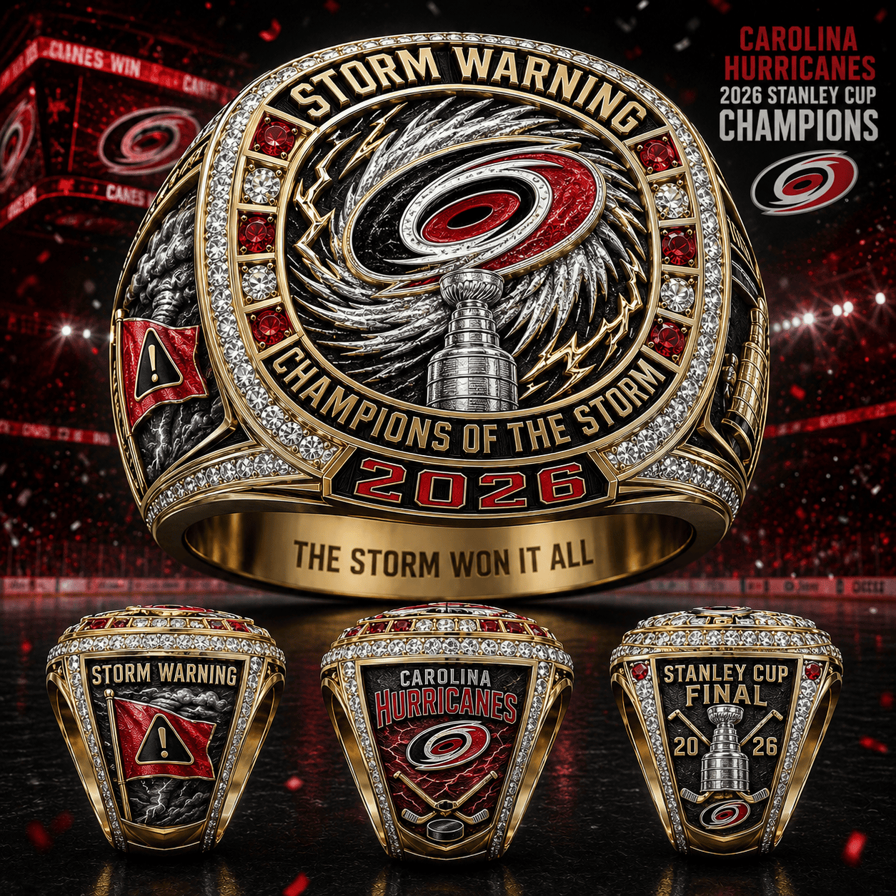Carolina Hurricanes 2026 Stanley Cup Champions Ring V2