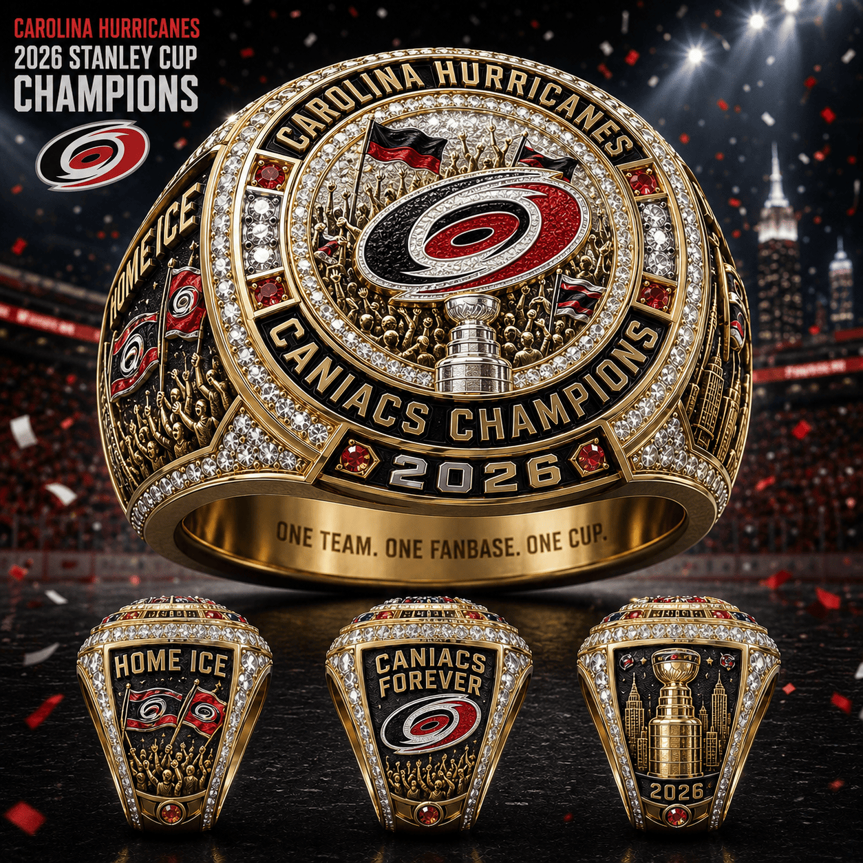 Carolina Hurricanes 2026 Stanley Cup Champions | Limited Edition Ring