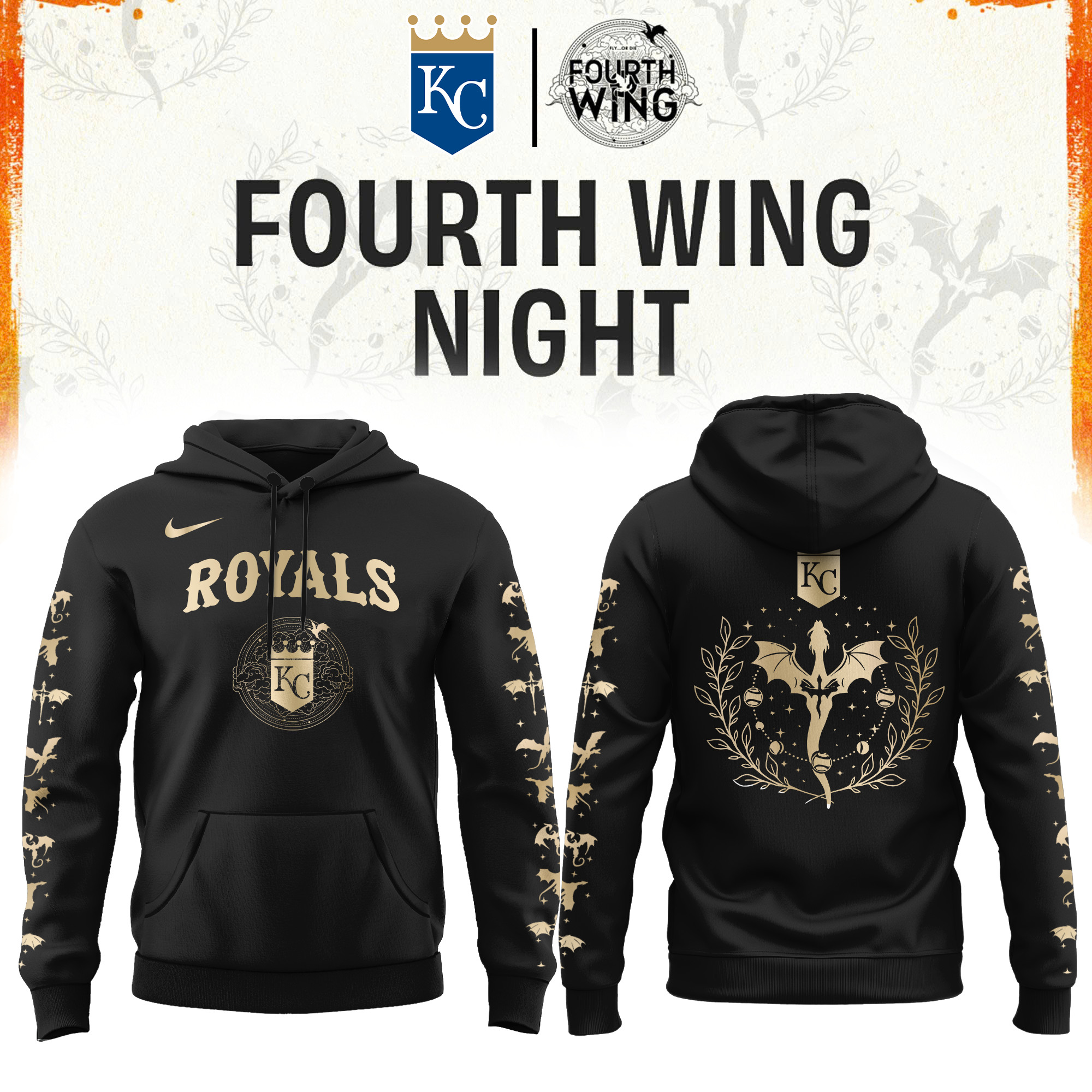 Kansas City Royals Fourth Wings Night Limited Edition Hoodie| Cap | Jogger