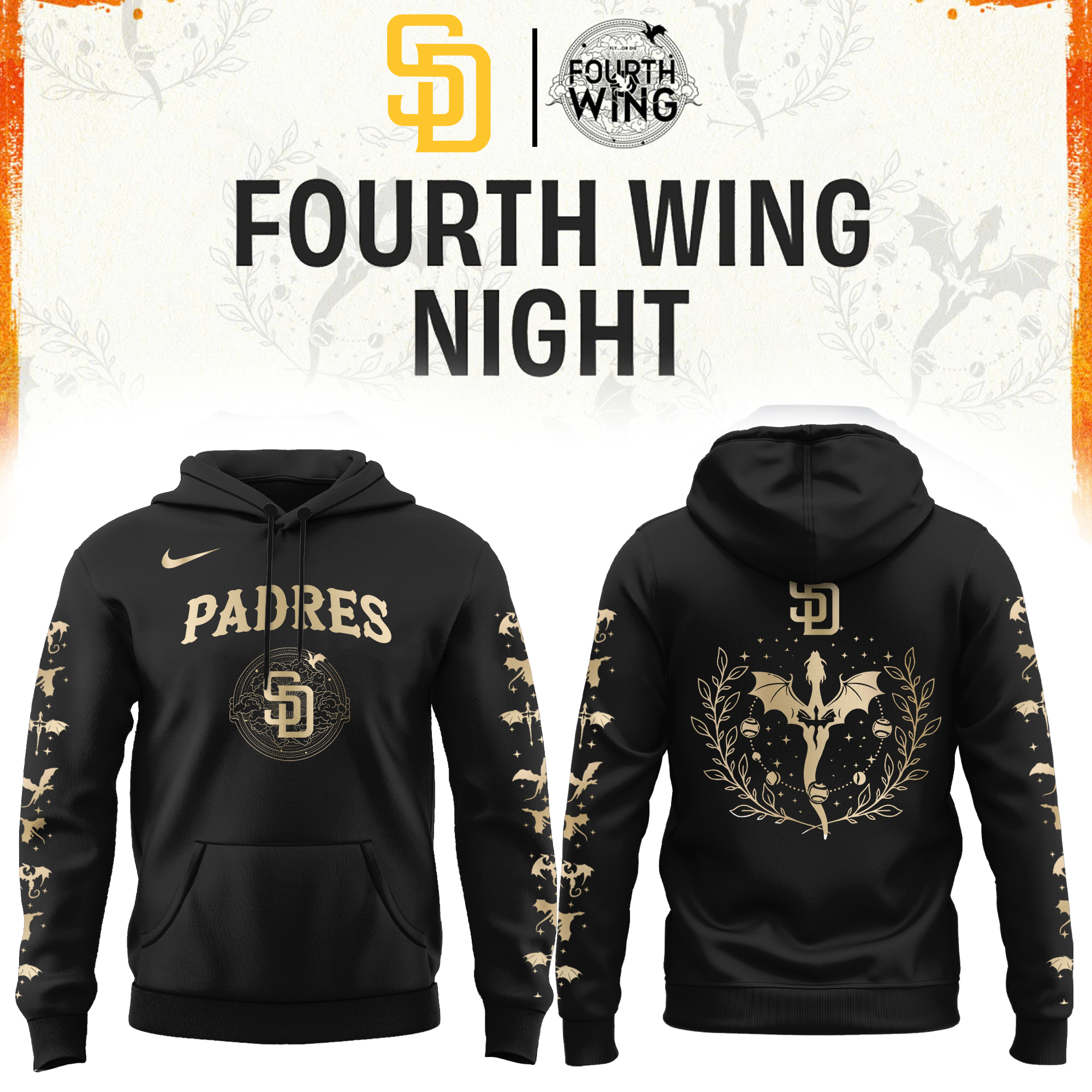 San Diego Padres Fourth Wings Night Limited Edition Hoodie| Cap | Jogger
