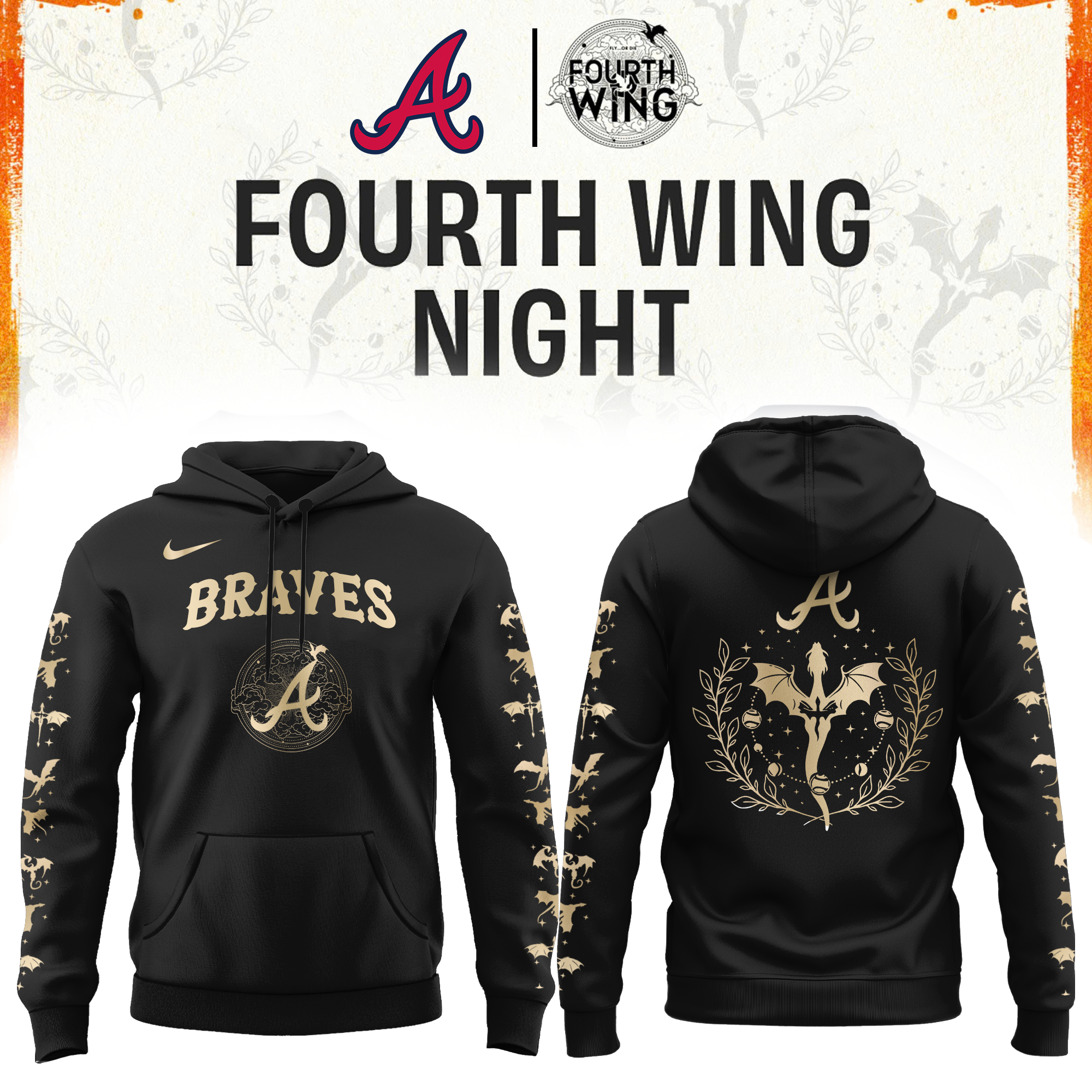 Atlanta Braves Fourth Wings Night Limited Edition Hoodie| Cap | Jogger