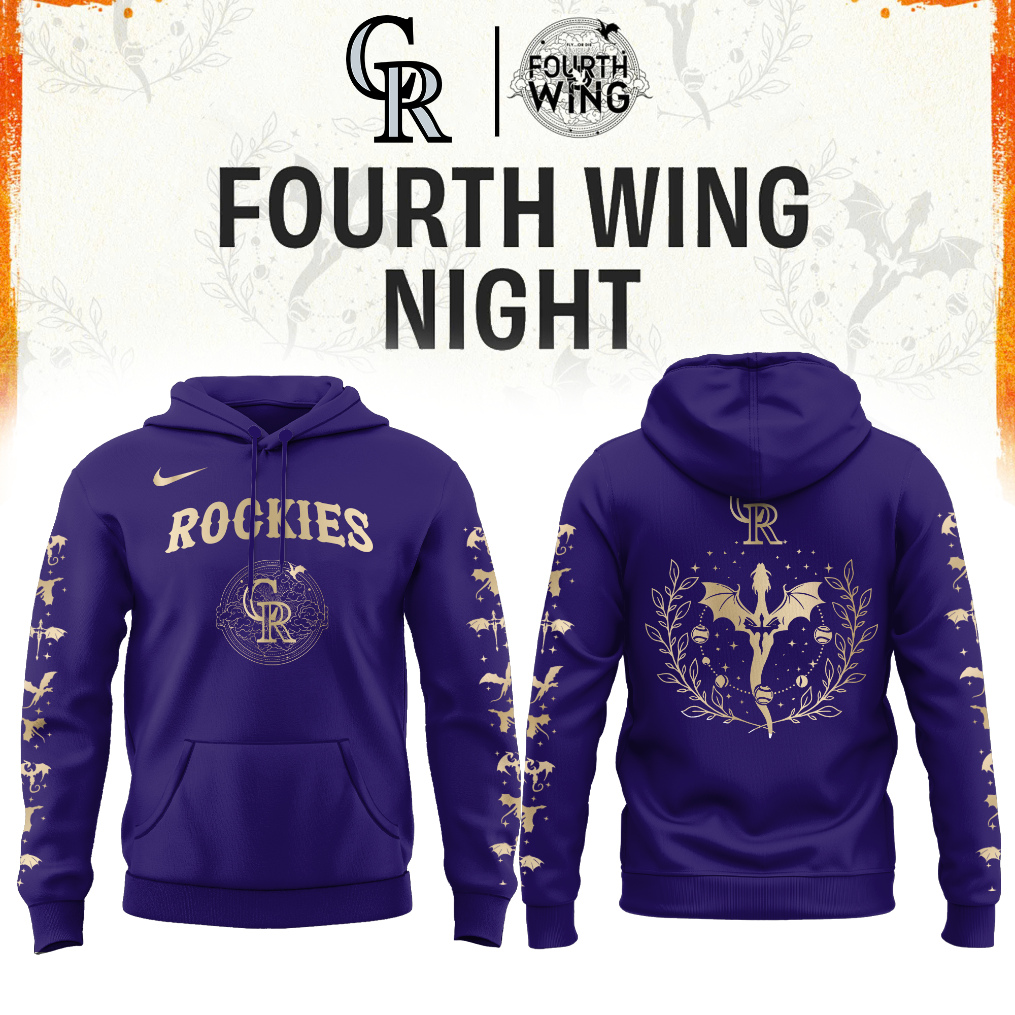Colorado Rockies Fourth Wings Night Limited Edition Hoodie| Cap | Jogger