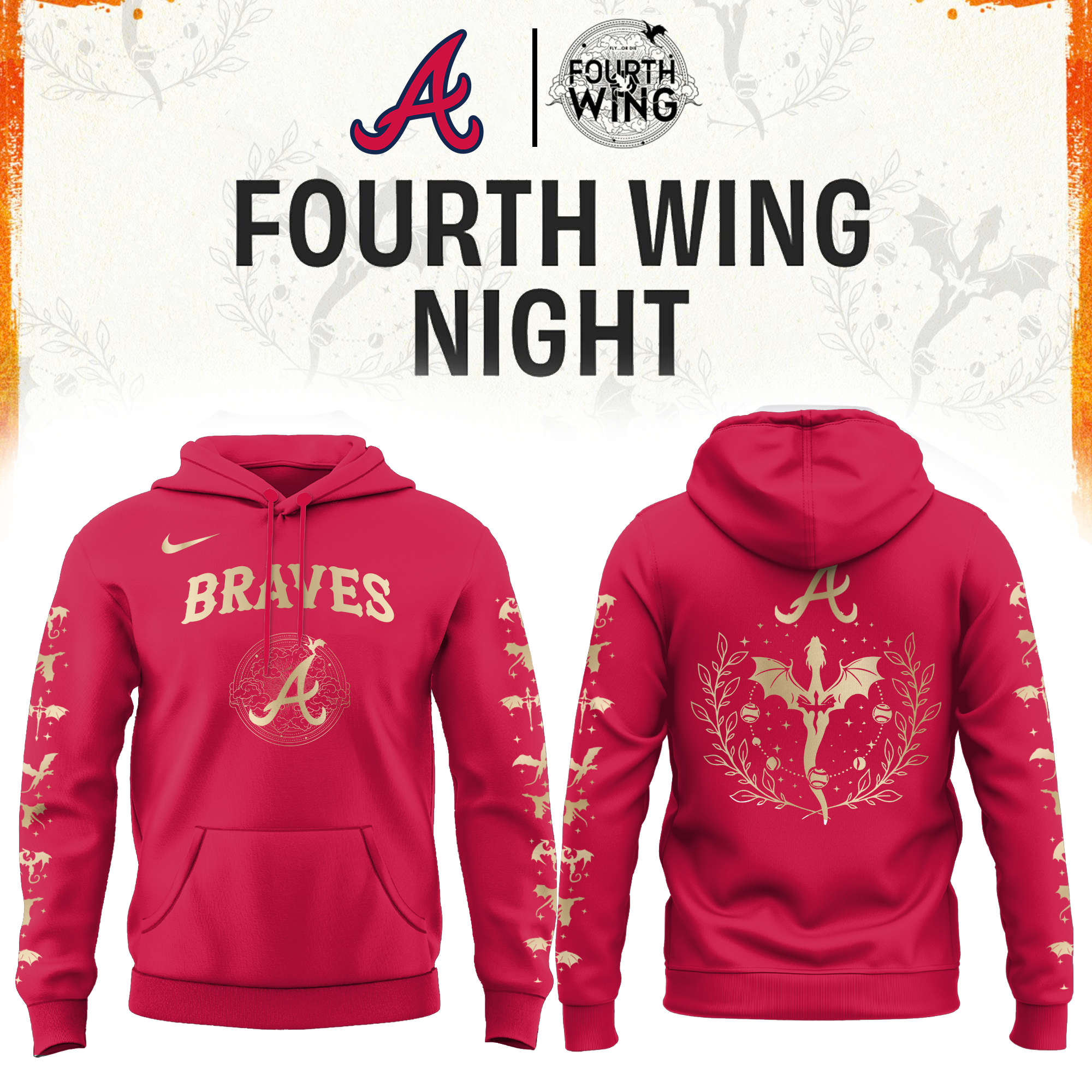 Atlanta Braves Fourth Wings Night Limited Edition Hoodie| Cap | Jogger