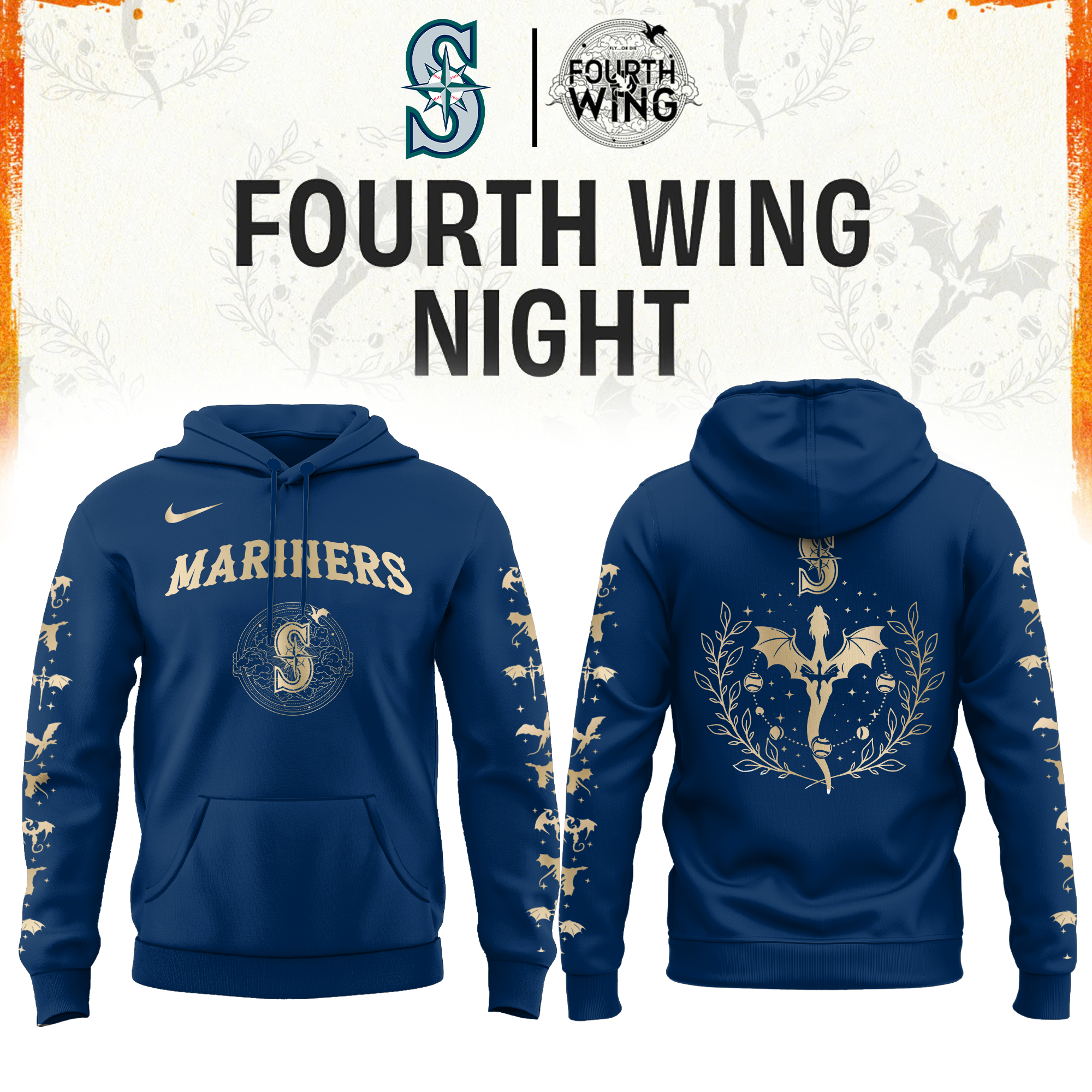 Seattle Mariners Fourth Wings Night Limited Edition Hoodie| Cap
